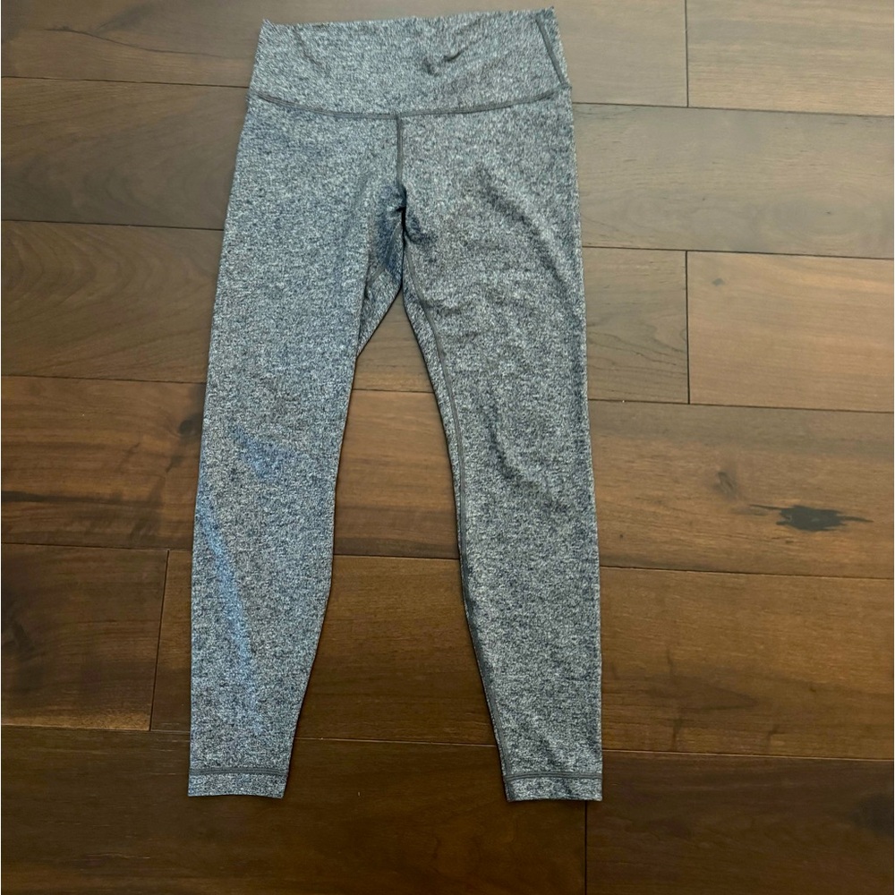 Lulu lemon wunder under heathered light gray leggings size 12